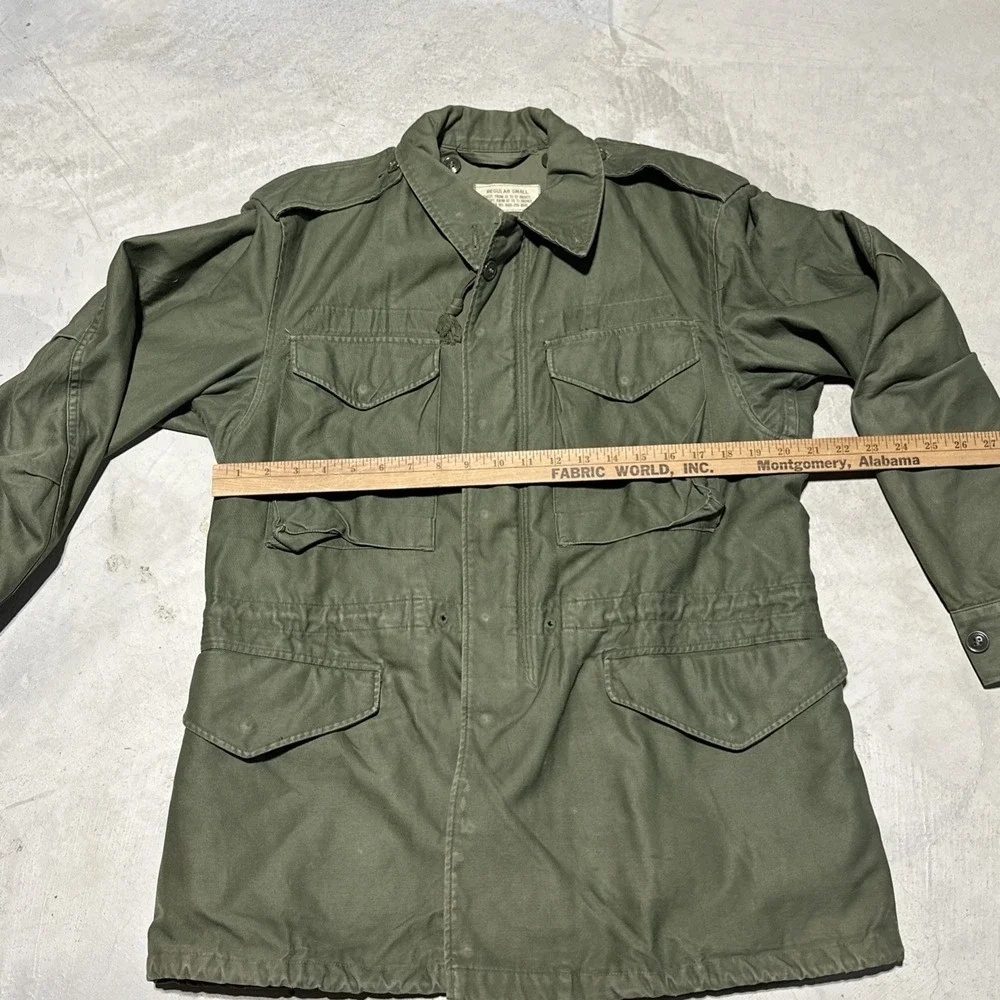 VTG Vietnam War US Coat Man's Cotton Wind Resistant Sateen 9 OZ OG 107 1960s SM - Picture 8 of 15